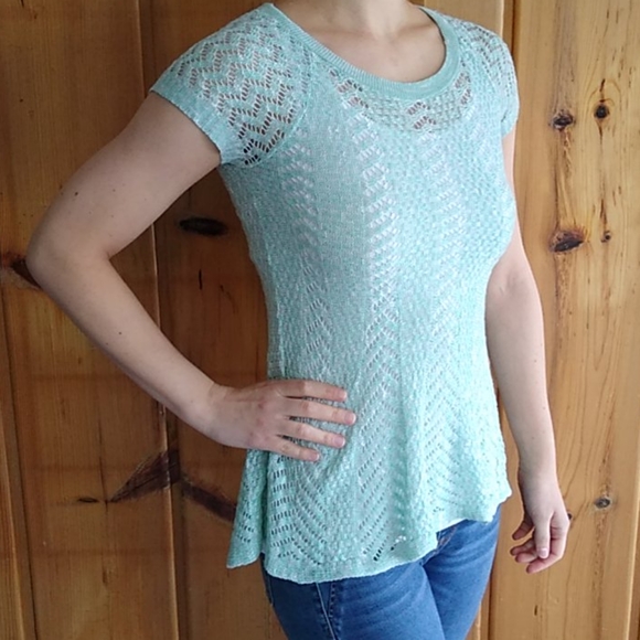 Mossimo Supply Co. Tops - Aqua crochet top
